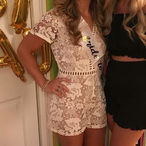 White lace romper